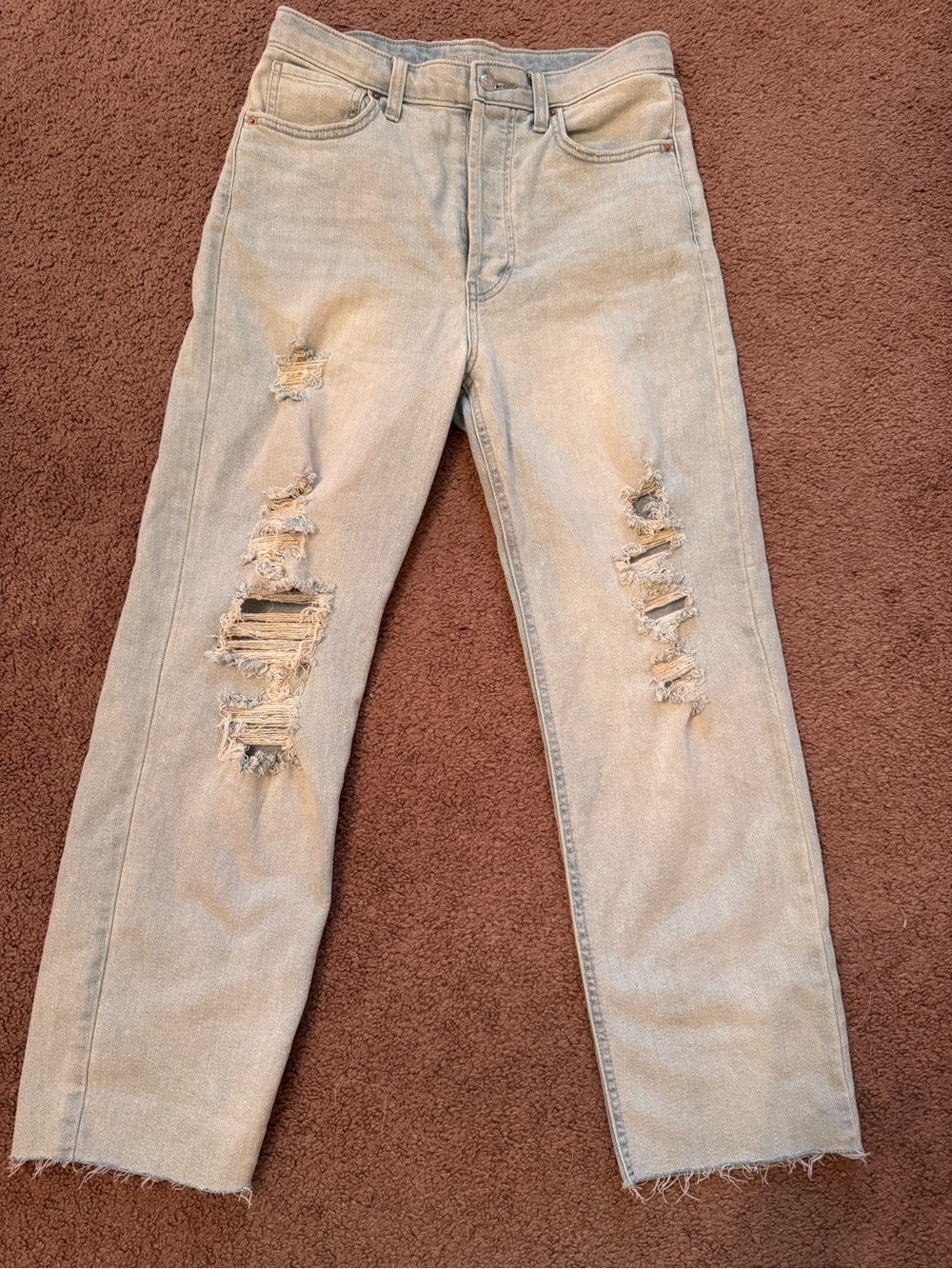 Wild Fable High Rise Light Blue Distressed Women’s Jeans - size 8